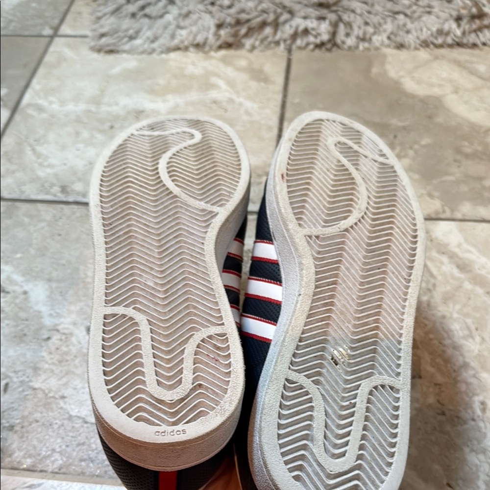 Adidas Black and Red Sneakers with White Stripes - Picture 6 of 6